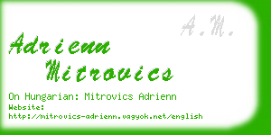 adrienn mitrovics business card